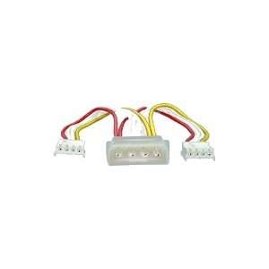  StarTech LP4 to 2x SP4 Power Y Splitter Cable M/F 