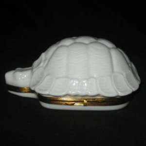  Chamart Limoges Porcelain Hinged Large Turtle Box