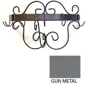  Wall Rack   Half Round w/ Curls   Gun Metal (Gun Metal) (10H 