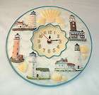 Light House Wall Clock 8 inches, Brand New, Raised Lighthouses and Sea 