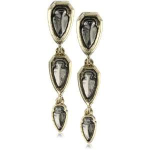   House of Harlow 1960 Blackenend Metal Arrowhead Drop Earrings Jewelry