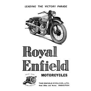 Royal Enfield Motorcycles Leading the Victory Parade 20X30 Poster 
