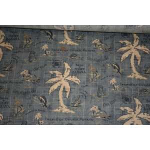   Tommy Bahama Outdoor Cotton Duck Fabric Blue Arts, Crafts & Sewing