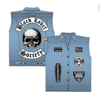   Label Society   Brewtality Denim Vest Vest In Blue Denim Clothing