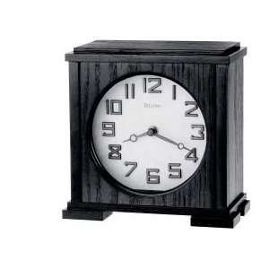  Bulova B7370 Harrison Mantel Clock Satin Black