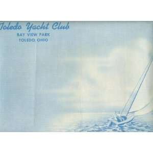  Toledo Yacht Club Placemat Toledo Ohio 1960s Everything 