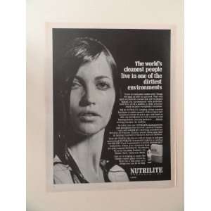  Nutrilite,1971 print ad (wet girl.) Orinigal Magazine 