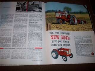 1962 International Tractor Farming Magazine Farmall 504 & 531 Plow Ad 