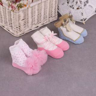   Girls Toddler Floor Anti Slip Sox Dance Shoes Socks Pink 0 6 M  