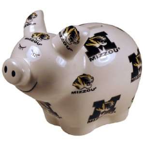 NCAA Missouri Tigers Piggy Bank with All Over Logo  Sports 