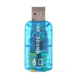    USB 3D Sound Card (Blue) for Acer computer