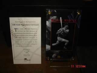 Mickey Mantle Authentic Images 24 Karat Gold Logo Signature Cell Card 