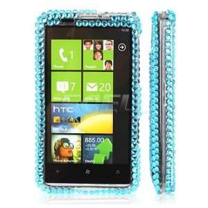  Ecell   SKY BLUE HELLO KITTY CRYSTAL BLING CASE FOR HTC 