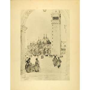  1905 Print St. Marks Basilica Cathedral Religious 