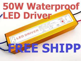 FREE SHIP 50W LED Driver POWER Supply 85 250V To 20 38V Waterproof 