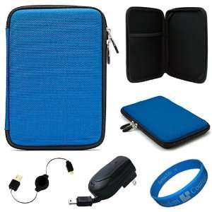 Blue Scratch Resistant Nylon Protective Cube Carrying Case Kindle Fire 