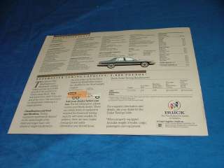 1992 Auto Sales Brochure Buick RoadMaster Sedan 1992  