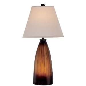  Table Lamp with Elliptical Fabric Shade in Brushed Grain 