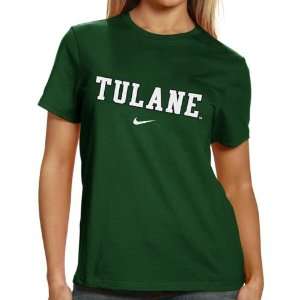  Nike Tulane Green Wave Ladies Green Classic T shirt 
