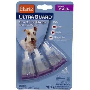 Ultra Guard Flea & Tick Drops for Dogs   31 60 lbs (Quantity of 4)