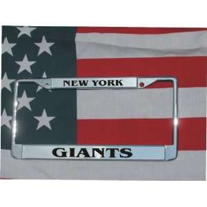  New York Giants Chrome Laser Engraved License Plate Frame 