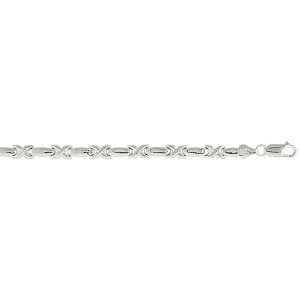 Sterling Silver 7 in. XOXO Hugs & Kisses Bracelet (Also Available in 8 