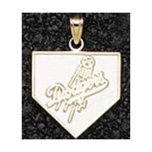  Los Angeles Solid 14K Gold Dodgers Home Plate Pendant 