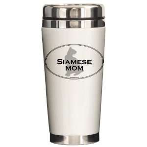 Siamese Mom Pets Ceramic Travel Mug by   Kitchen 