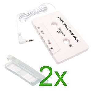 Dock Plug + White Cassette Player Adapter for Apple iPad , iPod Touch 