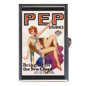  PEP STORIES 1930 PIN UP GIRL Coin, Mint or Pill Box Made 