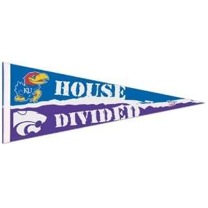 House Divided KSU KU Pennant 