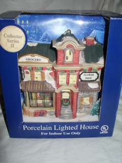 WINTER VALLEY PORCELAIN LIGHTED HOUSE /COLLECTOR SERIES II /GROCERY 