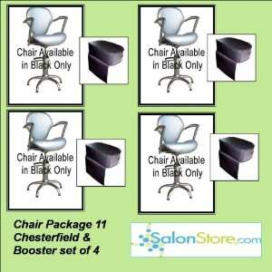   Chesterfield Hydraulic Salon Chairs with 4 Free Salon Booster Seats