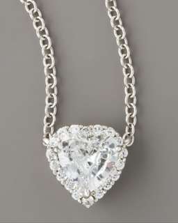 Micro Pave Cubic Zirconia Heart Pendant