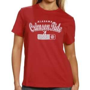  Alabama Crimson Tide Ladies Crimson Branded T shirt 