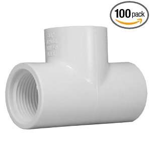 GENOVA PRODUCTS 1/2 PVC Female Tee Sold in packs of 10