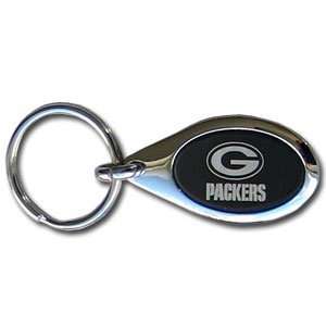  Green Bay Packers Black Oval Key Chain   NFL Football Fan 