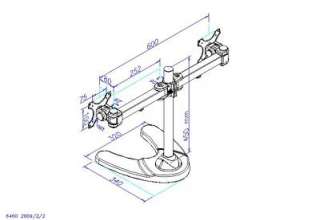 Dual LCD Monitor Stand Free Standing up to 24 monitors 853001003163 