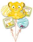 Lion King Baby Shower Newborn Party Foil Balloon Bouquet
