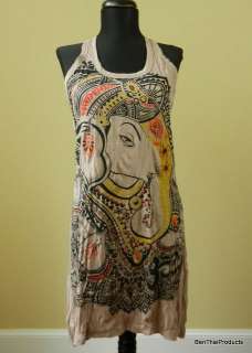 Ganesh Hindu God Shirt Tunic Yoga Tank Top Mini Dress Art New Gift 