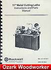 rockwell 11 cabinet lathe operating part s manual 0590 one