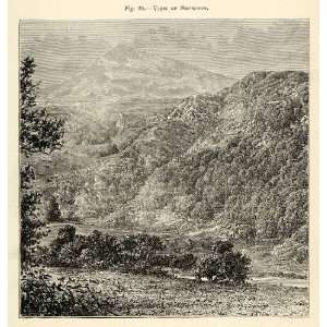  1882 Wood Engraving Snowdon Wales United Kingdom Mountain 