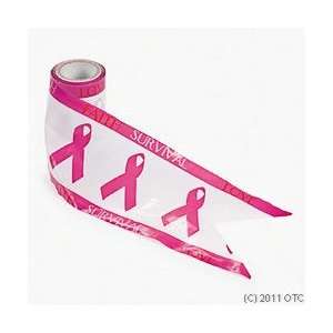 Plastic Pink Ribbon Breast Cancer Awareness Streamers 