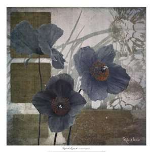 Cerulean Poppies I by Robert Lacie 20x20 