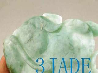 Natural Jadeite Jade Carving / Sculpture Lotus Fish Statue  
