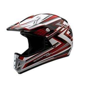  Scorpion VX 14 Lightning Helmet   Small/Red Automotive