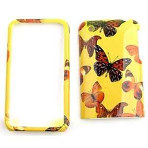  Apple iPhone 3G / 3GS Butterfly on Yellow Hard Case/Cover 