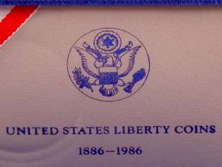 1986 US Mint Statue of Liberty Half & Dollar Empty Case  