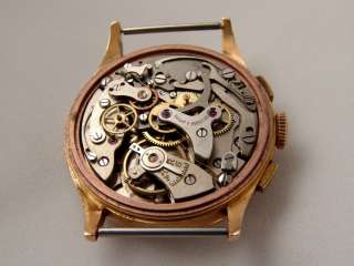 BAUME & MERCIER Geneve vintage chronograph, 18K solid gold, Landeron 