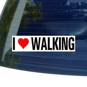  I Love Heart WALKING   Window Bumper Sticker Automotive